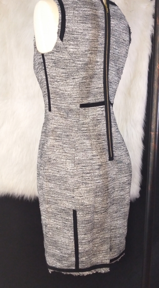 Yoana Baraschi Grey and Black Sleeveless A Line Dress Size 8 - Picture 9 of 16